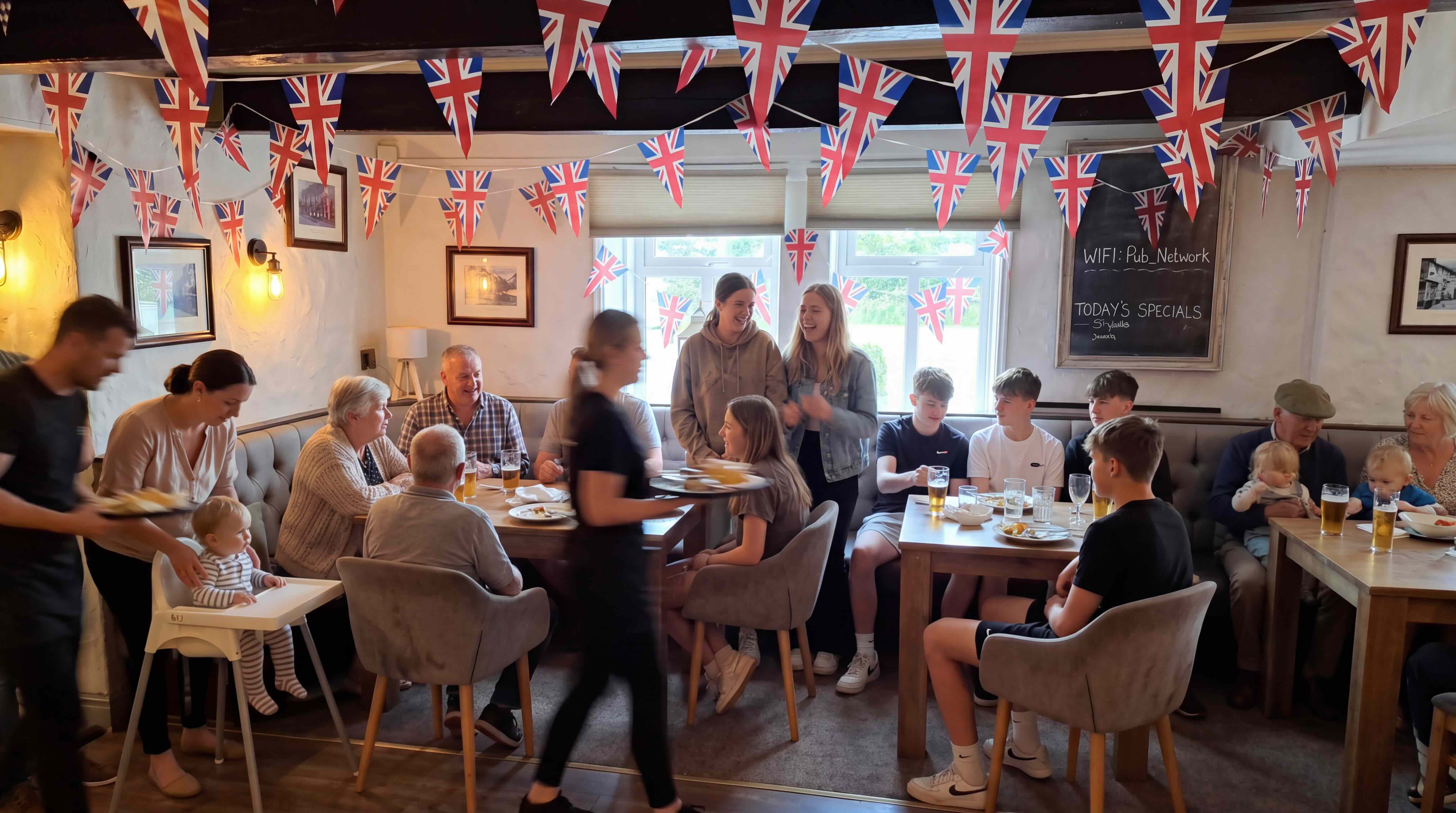 A busy afternoon at the Ring O' Bells